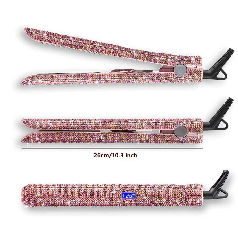 Titanium Plate Glitter Hair Straightener & Curler