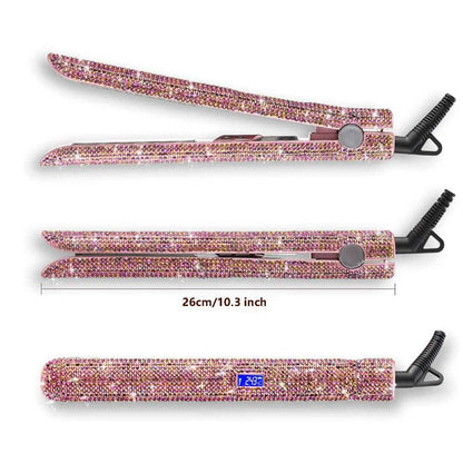 Titanium Plate Glitter Hair Straightener & Curler