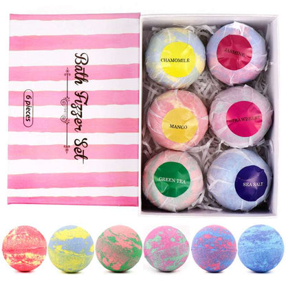 6 pcs Organic Bath Bombs Bubble