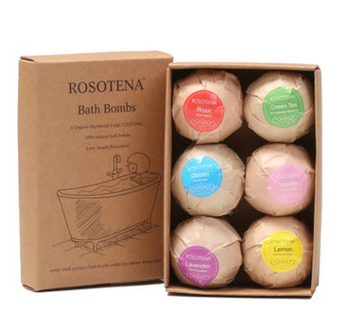 6 pcs Organic Bath Bombs Bubble