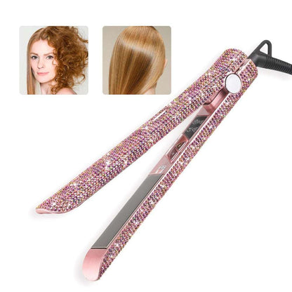 Titanium Plate Glitter Hair Straightener & Curler
