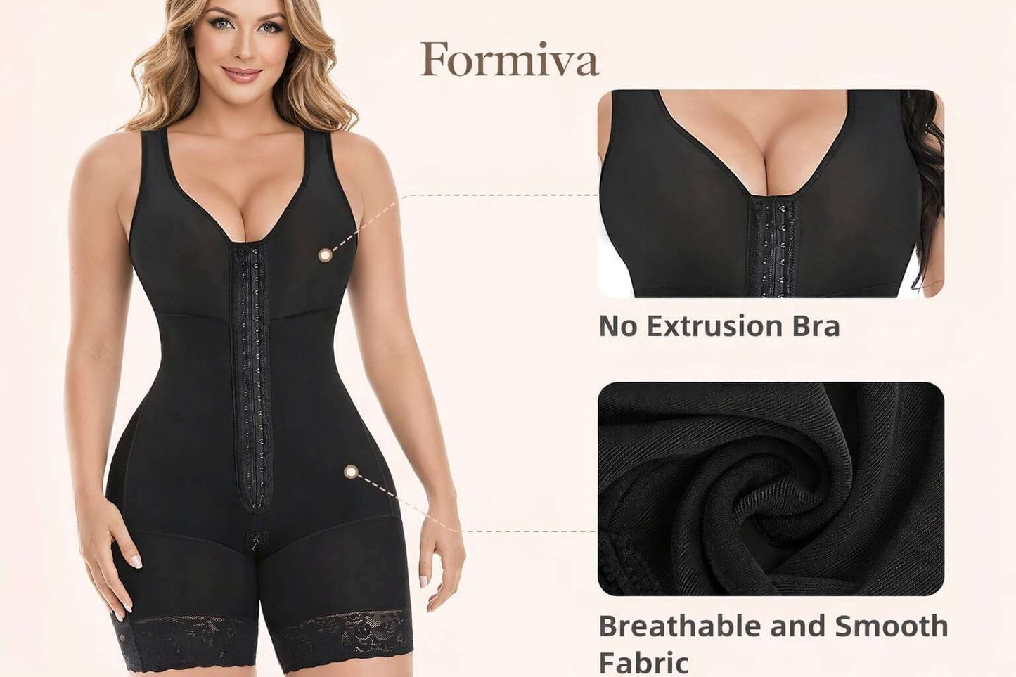 Full Body Tummy Control Zipper Shapewear