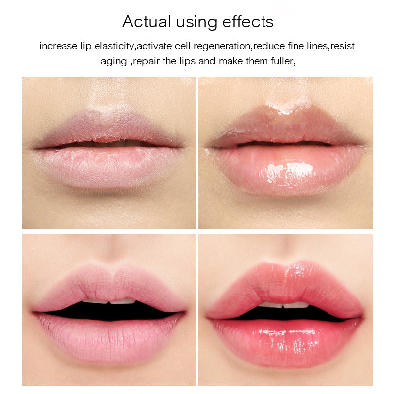 Lip glaze with transparent lips