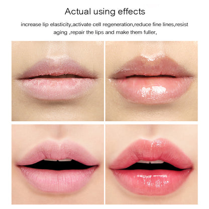 Lip glaze with transparent lips