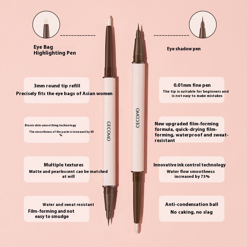 Stereoscopic Double Headed Silkworm Eye Pen